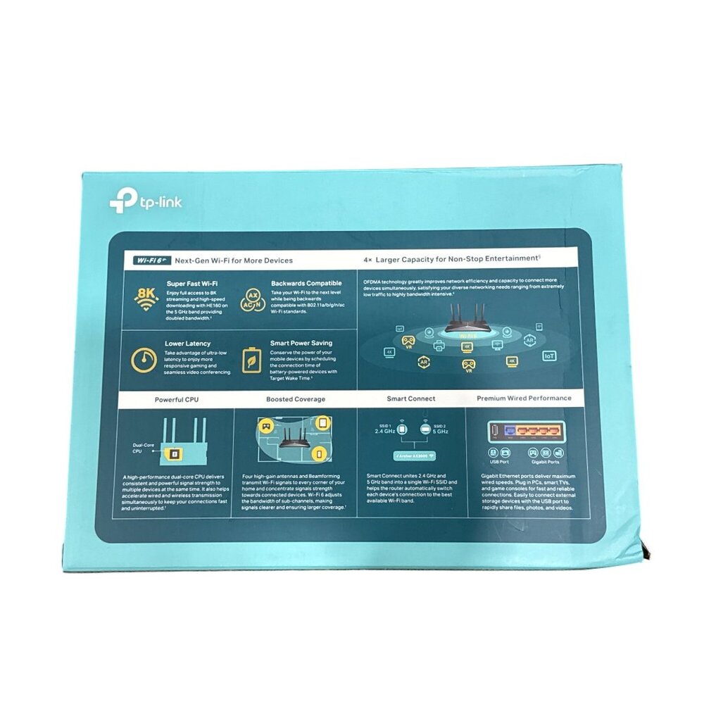 Tp-Link Archer AX3000 4-Stream Gigabit Wi-Fi 6 Router High-Speed Wireless Networ - Picture 3 of 11